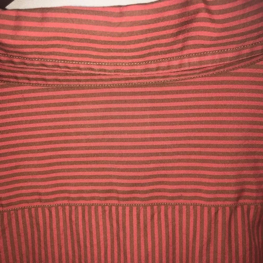 J. Crew Red Striped Button Down Shirt
